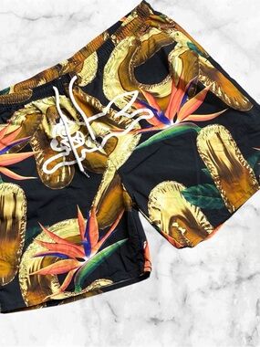 Billionaire Boys Club Ice Cream Paradise Print Swim Shorts Men 2XL Running Dog
